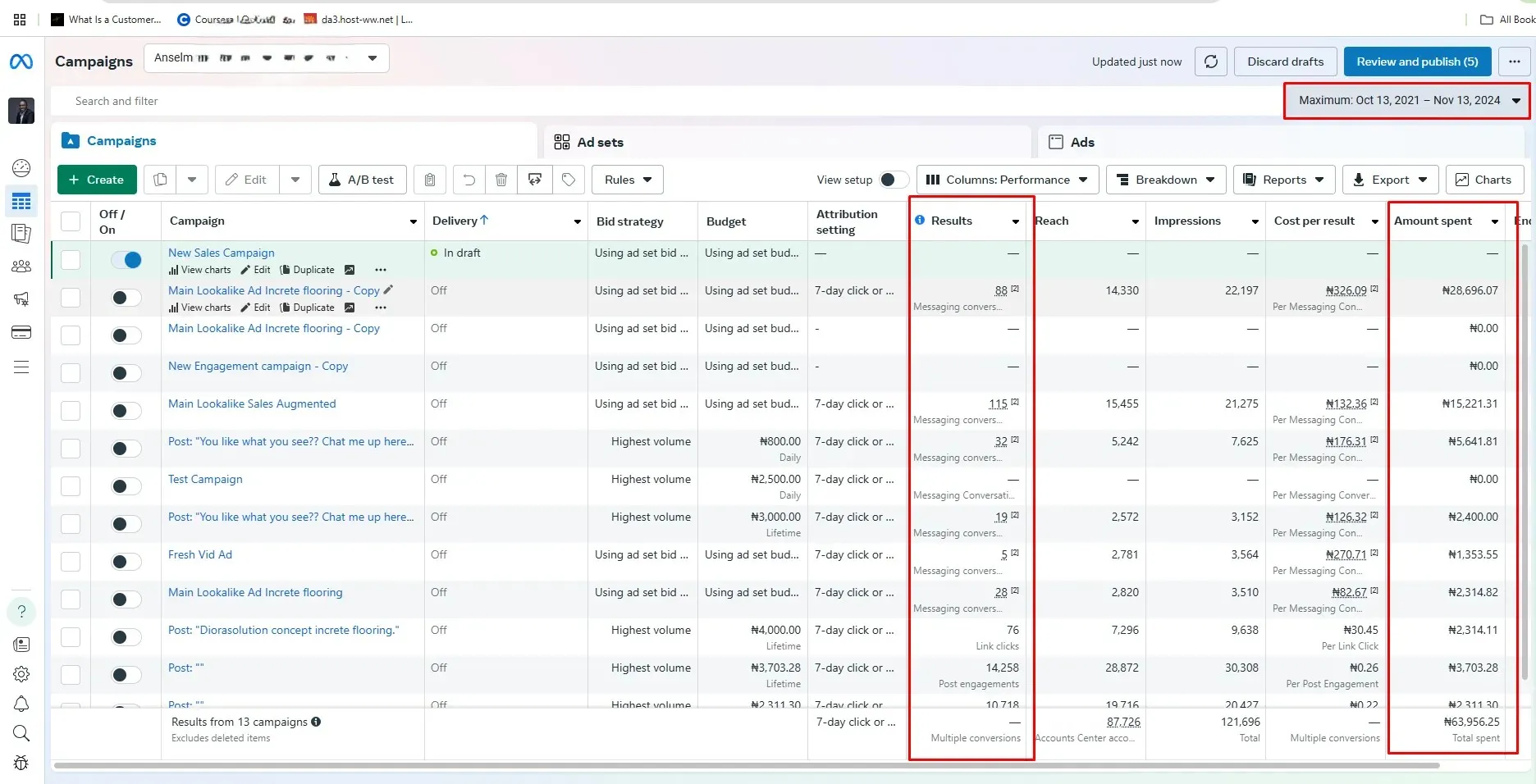 Facebook conversation showing conversion from Ad