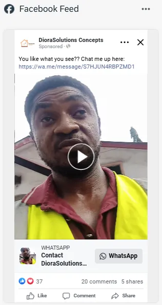 Pov Increte flooring video ad creative used for lead generation